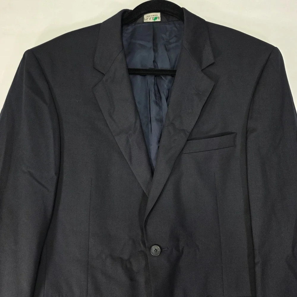 JOS A BANK 710 Gordon Men's Sport Coat Blazer Two Button Deep Navy Wool Size 40L